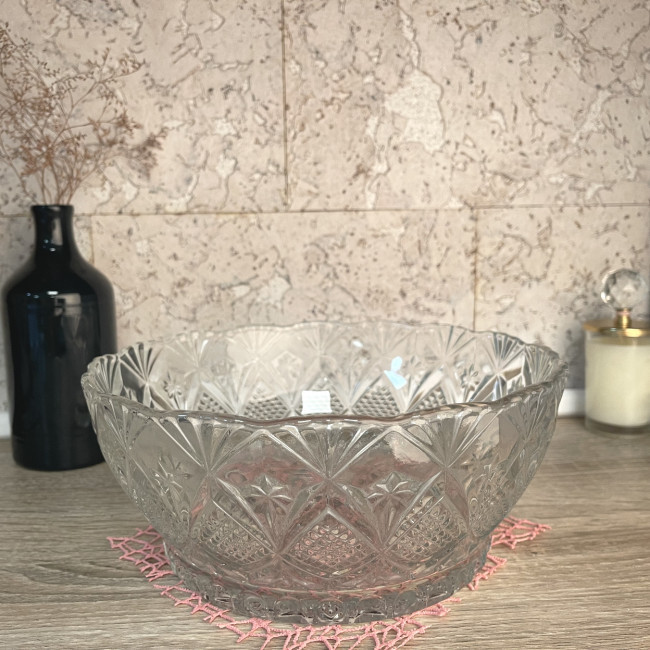 Скляний салатник-фруктівниця Helios Crystalite 23 см (BB-2350/sl)