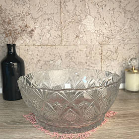 Скляний салатник-фруктівниця Helios Crystalite 23 см (BB-2350/sl)