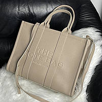 Marc Jacobs Large Tote Bag Beige Leather