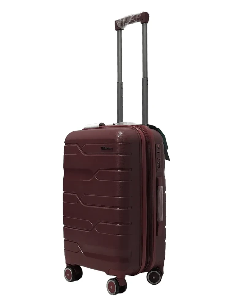 Валіза мала поліпропіленова Milano bag 0306 бордова розмір S: 56×35×24 см