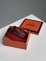 Hermes Leather Belt Red/Black