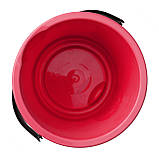 Відро пластикове 10 літрів Комфорт червоне Ø 27.5 см h=27 см (Горизонт), фото 2