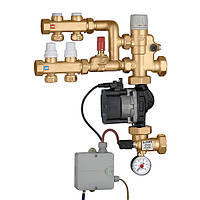 Группа регуляции с насосом ALPHA2 L 25-60 и коллектором Ø1" Н x 2 контура x 3/4" Н 182621A2L002