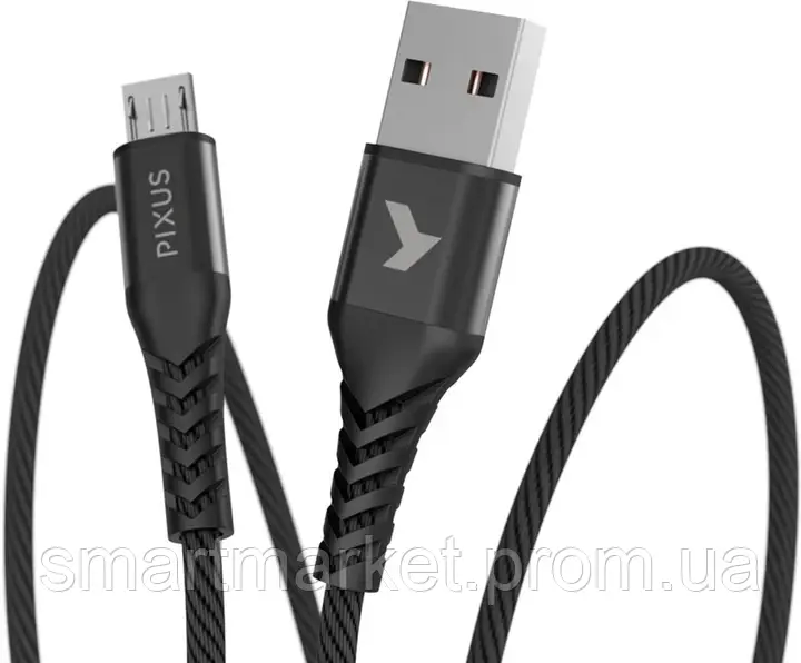 Кабель синхронізації Pixus Flex micro-usb Black