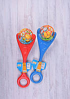 Каталка, діаметр 16см, дзвінка кулька всередині, 2 кольори мікс, розмір 47,5*16*11,5см  (60шт/2)