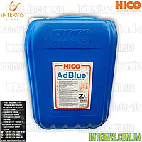 Жидкость AdBlue / АДБЛЮ HICO для снижения выбросов систем (мочевина) SCR 20кг / 20л канистра (PLN004)