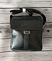 Кожаная мужская сумка планшет Armani прямоугольной формы