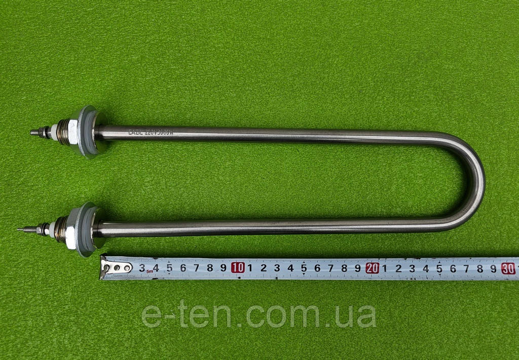 Тен водяний Eazil 3000W (ДУГА) із харчової нержавійки SUS304 / штуцера М22 / 220V / Lдовжина=290мм  (Туреччина)