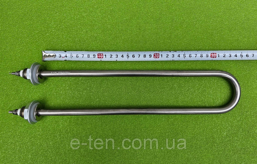 Тен водяний Eazil 5000W (ДУГА) із харчової нержавійки SUS304 / штуцера М22 / 220V / Lдовжина=350мм  (Туреччина)