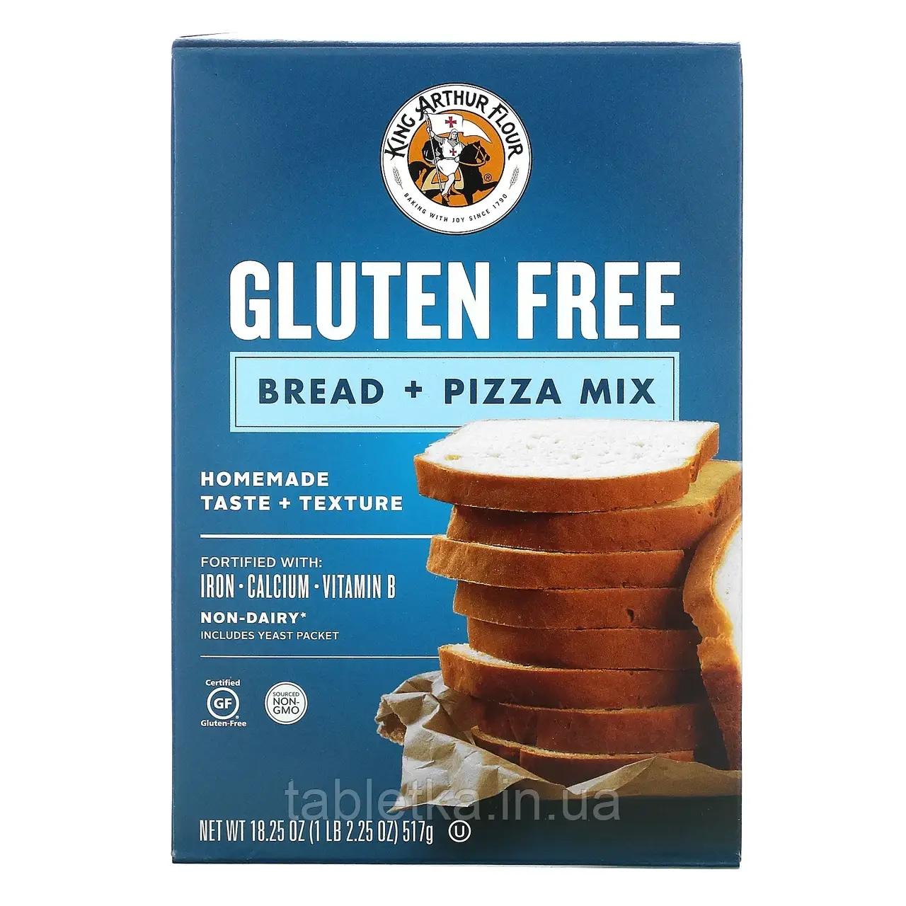King Arthur Flour, Без глютену, суміш для приготування хліба та основи для піци, 18,25 унці. (517 г)