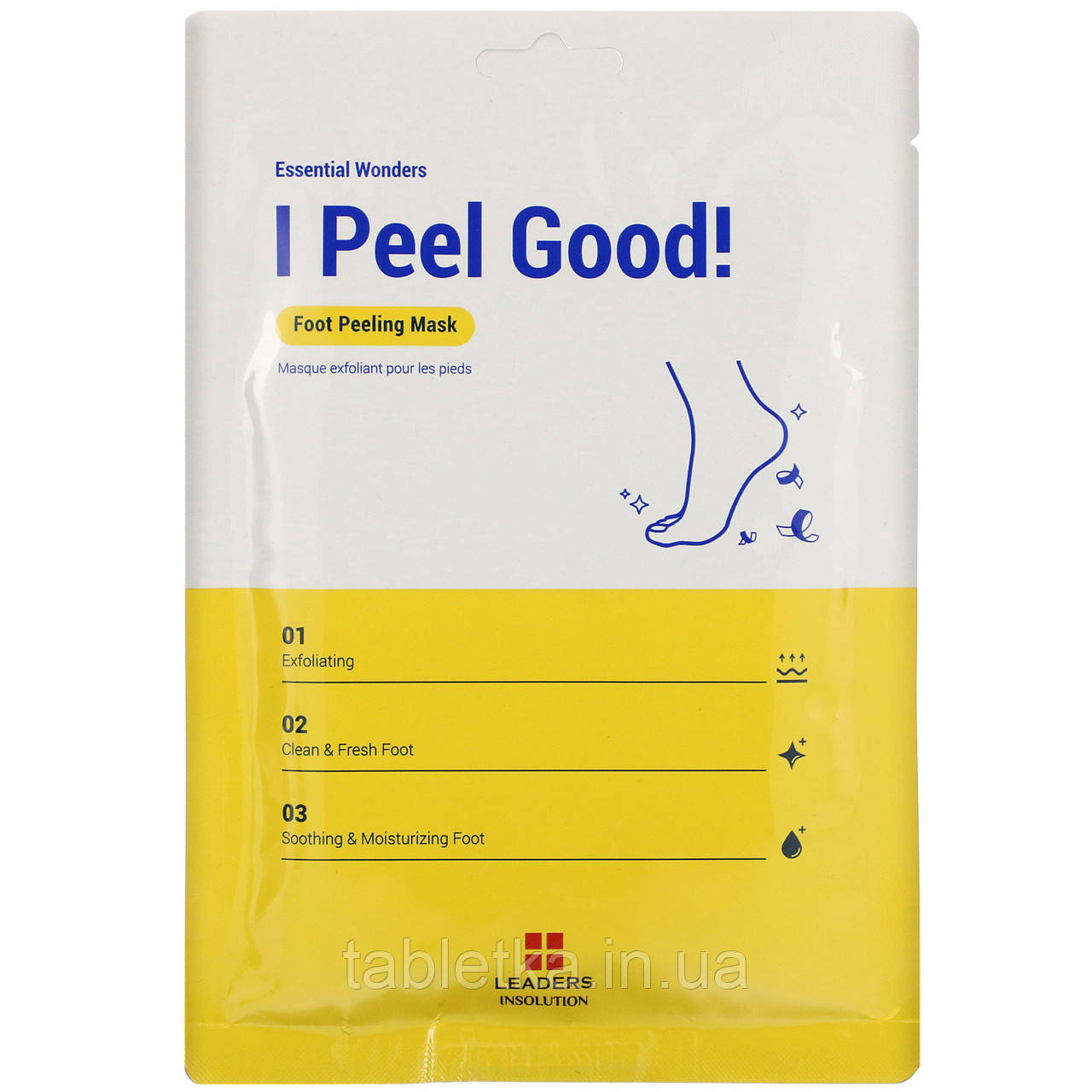 Leaders, Essential Wonders, I Peel Good! маска-пілінг для ніг, 2 шкарпеток, 40 мл (1,35 рідкий. унції)