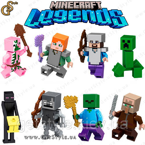 Набір фігурок Майнкрафт Minecraft Set 8 шт.