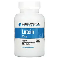 Lake Avenue Nutrition, лютеин, 20 мг, 120 рослинних м'яких таблеток