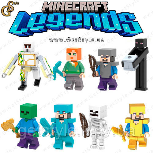 Набір фігурок Майнкрафт Minecraft Set 8 шт.