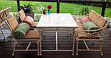 Набір стіл стільці диванчик Pradex Верона обідня група бежевого кольору, фото 10