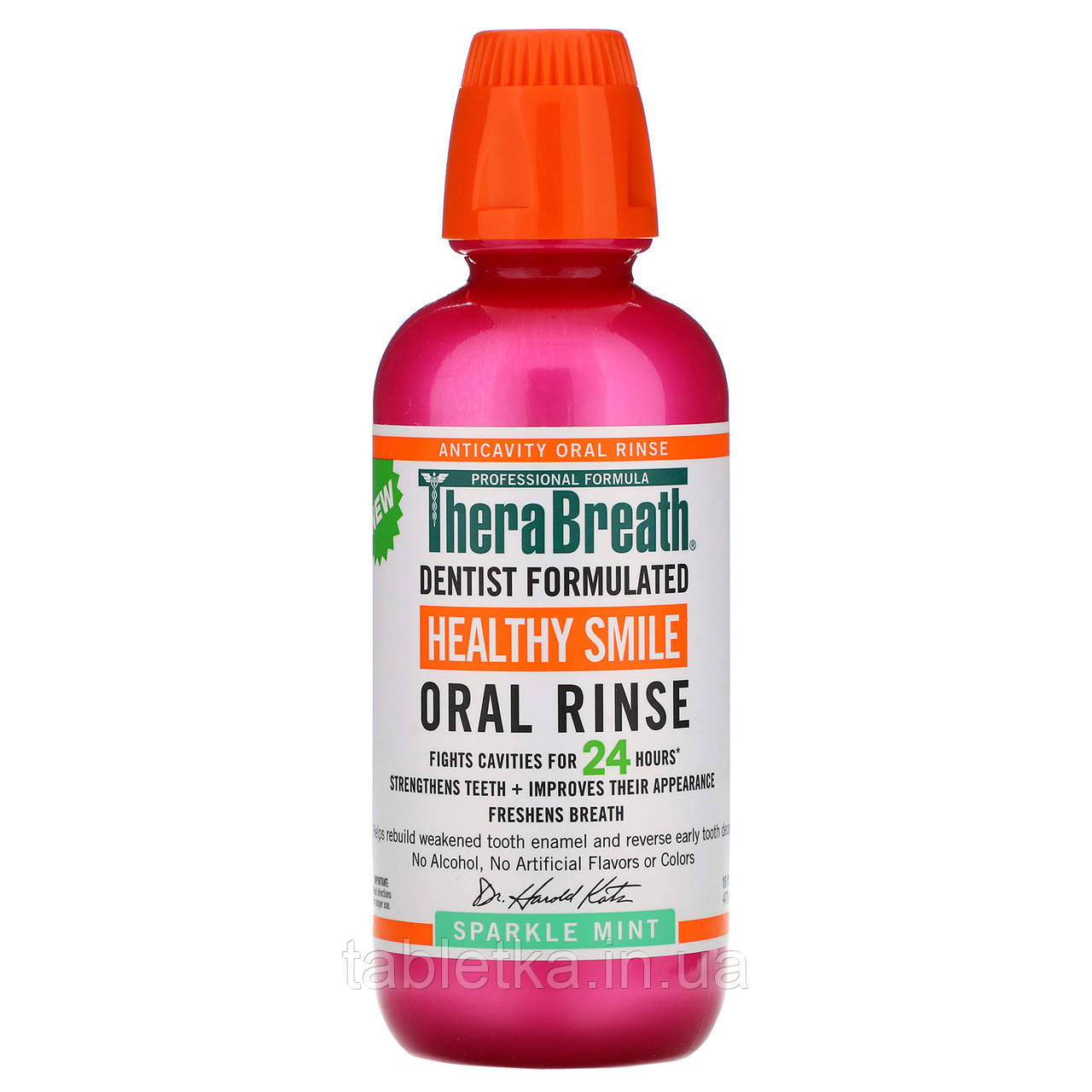 TheraBreath, Healthy Smile, ополіскувач для порожнини рота, м'ята з блиском, 473 мл (16 рідкий. Унций)