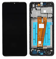 Дисплей Samsung Galaxy A04 A045 с тачскрином и рамкой Service Pack Black