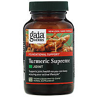 Gaia Herbs, Turmeric Supreme, суставы, 120 вегетерианских жидких фитокапсул Днепр