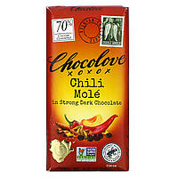 Chocolove, чили моле в горьком темном шоколаде, 70% какао, 90 г (3,2 унции) Днепр
