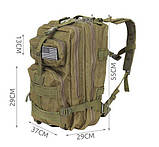 Військовий тактичний рюкзак 38л  XL Зелений, фото 3