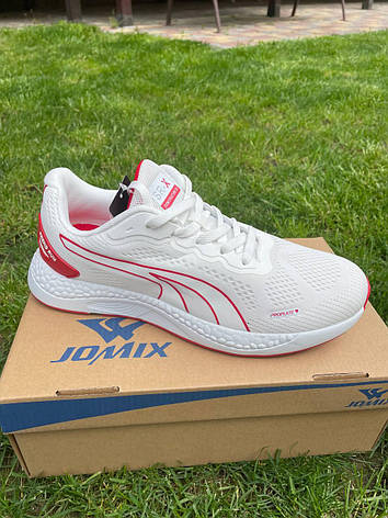 Чоловічі кросівки SUPOR, A2310-5, білі з червоними вставками, фото 1