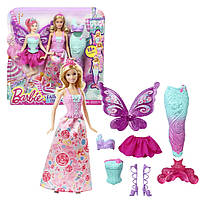 Barbie Fairytale Dress DHC39 Лялька Барбі Перевтілення Принцеса, Русалка, Фея Метелик Barbie Fairytale Dress DHC39