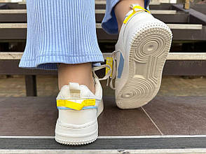 Жіночі кросівки Ok-Shoes15-4 патріотичні жовто-блакитні, фото 4