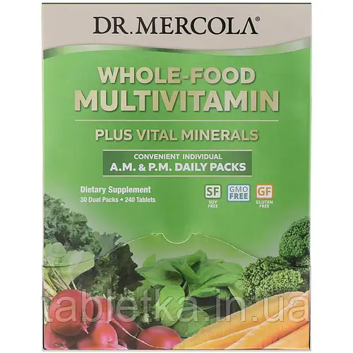 Купить Dr. Mercola, Цельнопищевые мультивитамины в пакетиках для ...