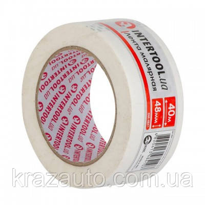 Стрічка малярська 48 мм, 40 м, біла INTERTOOL DM-4841