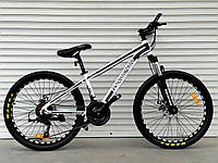Велосипед алюминиевый горный TopRider-680 24" , Белый + подарок крылья или насос