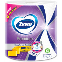 Паперові рушники Zewa Jumbo Premium 3 шари 1 рулон 230 відривів (7322541192017), фото 1