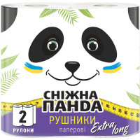 Паперові рушники Сніжна Панда Extra Long 2 шари 200 відривів 2 рулони (4823019010800), фото 1