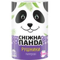 Паперові рушники Сніжна Панда Jumbo Roll 2 шари 500 аркушів 1 рулон (4820183971524), фото 1