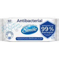 Влажные салфетки Smile Antibacterial с Д-пантенолом 60 шт. (4823071621044)