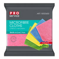 Салфетки для уборки PRO service Professional из микрофибры микс цветов 4 шт. (4823071631449)