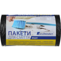 Пакети для сміття Buroclean EuroStandart міцні чорні 60 л 40 шт. (4823078922885), фото 1
