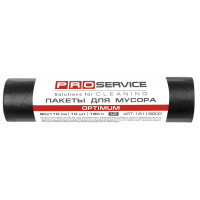 Пакети для сміття PRO service Optimum LD Чорні 160 л 10 шт. (4823071624120), фото 1