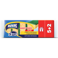 Губки кухонні Novax Maxi Foam 5+2 шт. (4823058326566), фото 1