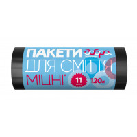Пакети для сміття Добра Господарочка міцні чорні 120 л 11 шт. (4820086521802), фото 1