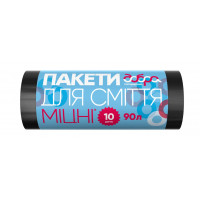 Пакети для сміття Добра Господарочка міцні чорні 90 л 10 шт. (4820086521772), фото 1