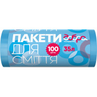 Пакети для сміття Добра Господарочка сині 35 л 100 шт. (4820086521666), фото 1