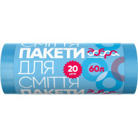Пакети для сміття Добра Господарочка сині 60 л 20 шт. (4820086521673), фото 1
