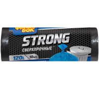 Пакети для сміття Фрекен БОК Strong надміцні Чорні 120 л 10 шт. (4820048480352), фото 1