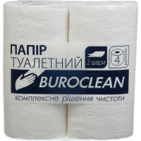 Туалетний папір Buroclean білий 4 рулони (4823078910554), фото 1