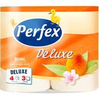 Туалетний папір Perfex Deluxe Персик 3 шари 4 рулони (8600101745101), фото 1