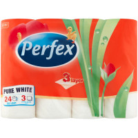 Туалетний папір Perfex Pure White 3 шари 24 рулони (8606102287039), фото 1