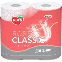 Туалетний папір Ruta Classic Рожевий 2 шари 4 рулони (4820202894131), фото 1