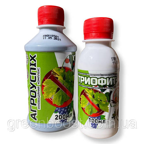Фунгицид Триофит (100 мл) + Удобрение с прилипателем АгроУспех (200 мл ...