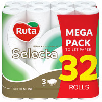Туалетний папір Ruta Selecta 3 шари 32 рулона (4820202892687), фото 1
