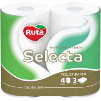 Туалетний папір Ruta Selecta 3 шари 4 рулони (4820023744387), фото 1
